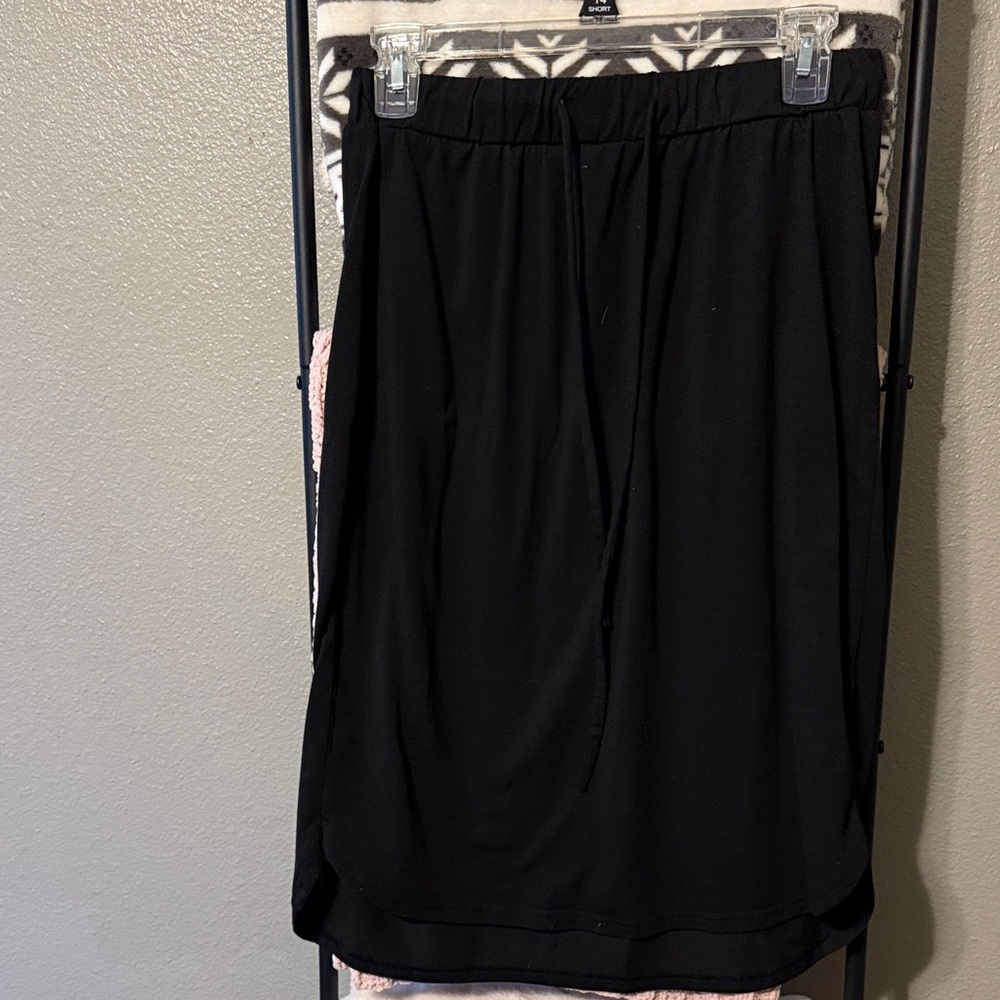 Tickled Teal Black Midi Skirt